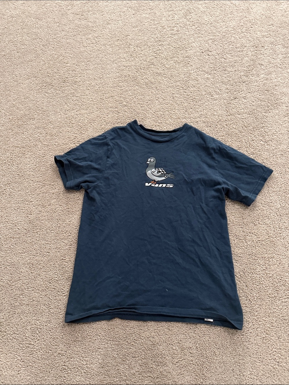 Vans Boys Navy Pigeon Logo Tee